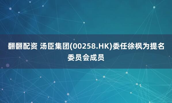 翻翻配资 汤臣集团(00258.HK)委任徐枫为提名委员会成员