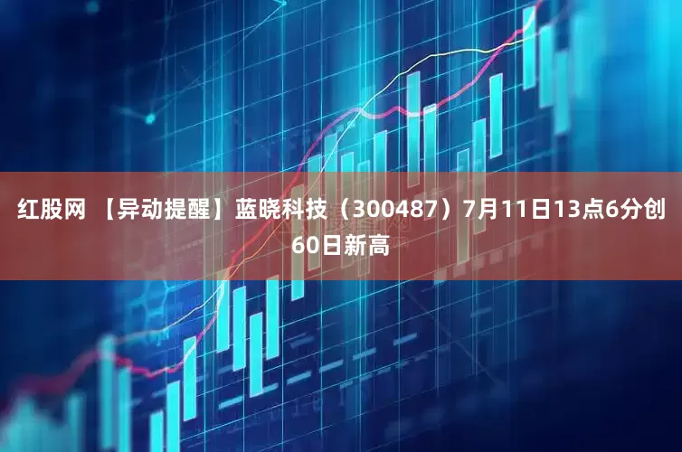 红股网 【异动提醒】蓝晓科技（300487）7月11日13点6分创60日新高